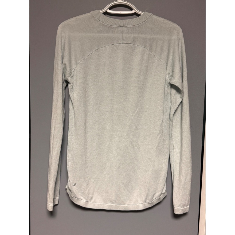 Lululemon Rest Less Pullover Mint Green Cashmere Blend Long Sleeve Top Size 8 - Picture 2 of 6